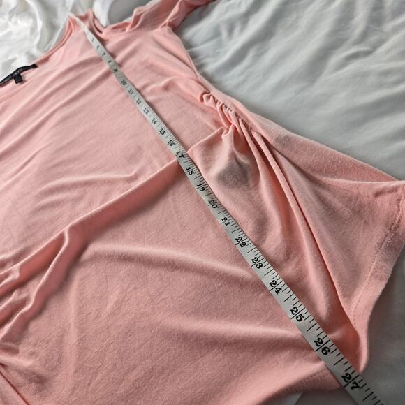 🎄 White House Black Market EUC Rio Elbow Sleeve Cold Shoulder Top Small pink - Picture 11 of 16